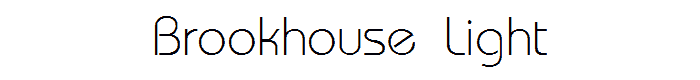 Brookhouse Light font